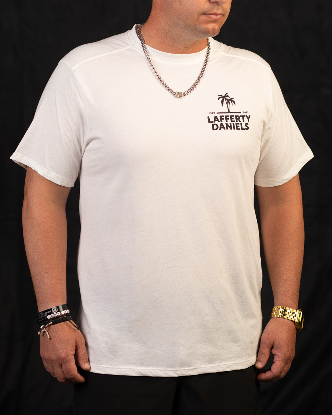 Palm White Tee