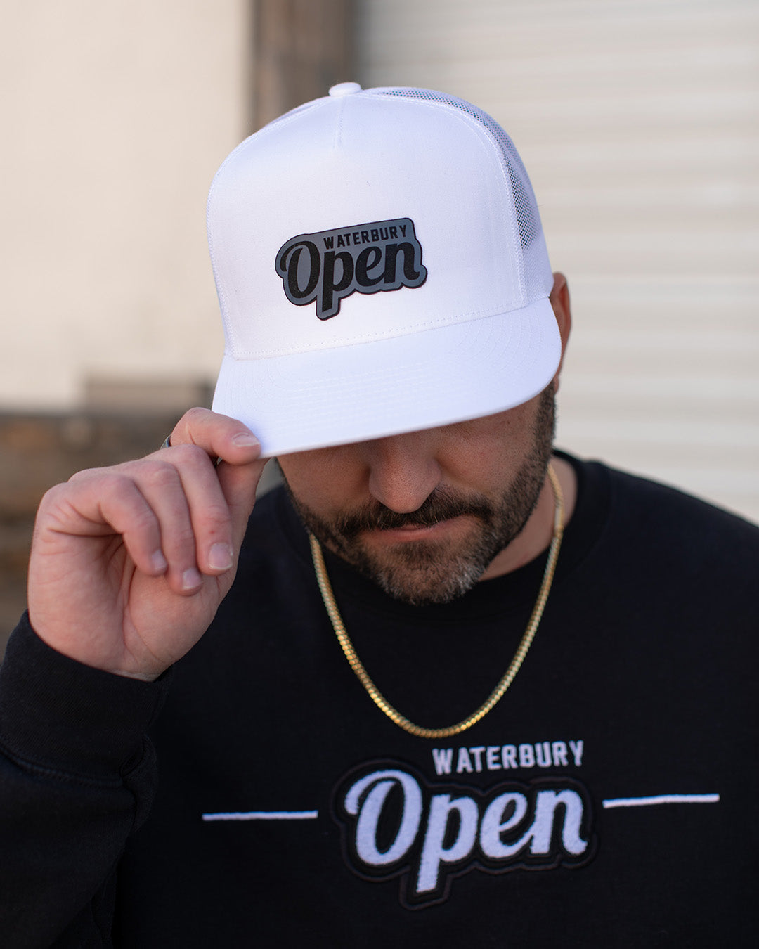 White Mesh Waterbury Open Hat | Trucker Snapback | Lafferty Daniels